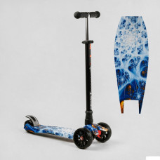Самокат трехколесный MAXI S - 11102 (1) “Best Scooter”, съемный руль, колеса PU со светом, переднее 130х25 мм, задние сдвоенные 80х45 мм, в коробке 