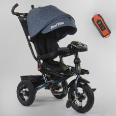 Велосипед трехколесный Best Trike 6088 F - 04-997 Синий ФАРА С USB, ПОВОРОТНОЕ СИДЕНИЕ, СКЛАДНОЙ РУЛЬ, РУССКОЕ ОЗВУЧИВАНИЕ, НАДУВНЫЕ КОЛЕСА, ПУЛЬТ
