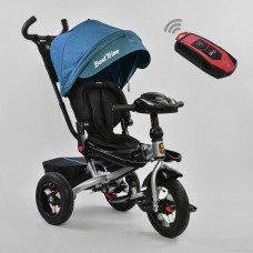 Велосипед трехколесный Best Trike 6088 F - 1670 Синий ФАРА С USB, ПОВОРОТНОЕ СИДЕНИЕ, СКЛАДНОЙ РУЛЬ, РУССКОЕ ОЗВУЧИВАНИЕ, НАДУВНЫЕ КОЛЕСА, ПУЛЬТ