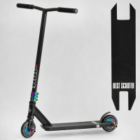 Самокат трюковый N- 18013 "Best Scooter" (2) "HOP", HIC-система, ПЕГИ, алюминиевый диск и дека, колёса PU, d=120мм, ширина руля 58 см 