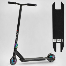 Самокат трюковый N- 18013 "Best Scooter" (2) "HOP", HIC-система, ПЕГИ, алюминиевый диск и дека, колёса PU, d=120мм, ширина руля 58 см 