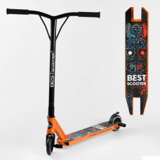 Самокат трюковый Best Scooter 18378 (1) HIC-система, ПЕГИ, алюминиевый диск и дека, колёса PU d-110мм, ширина руля-52см, высота - 83см, в коробке 