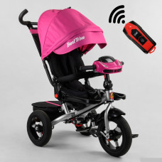 Велосипед 3-х колёсный  6088 F - 330-58 Best Trike ФАРА С USB, ПОВОРОТНОЕ СИДЕНИЕ, СКЛАДНОЙ РУЛЬ, РУССКОЕ ОЗВУЧИВАНИЕ, НАДУВНЫЕ КОЛЕСА, ПУЛЬТ