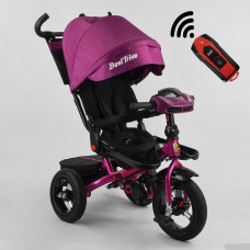 Велосипед 3-х колёсный  6088 F - 702-33 Best Trike ФАРА С USB, ПОВОРОТНОЕ СИДЕНИЕ, СКЛАДНОЙ РУЛЬ, РУССКОЕ ОЗВУЧИВАНИЕ, НАДУВНЫЕ КОЛЕСА, ПУЛЬТ