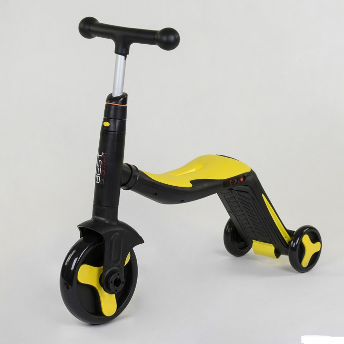 Самокат 3в1 JT 10993 Best Scooter самокат-велобег-велосипед Жёлтый