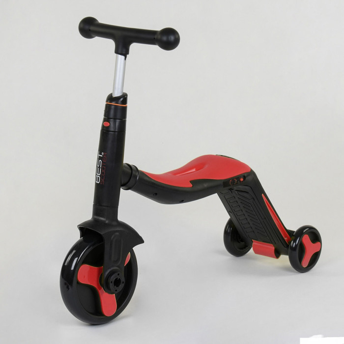 Самокат 3в1 JT 28288 Best Scooter самокат-велобег-велосипед Красный