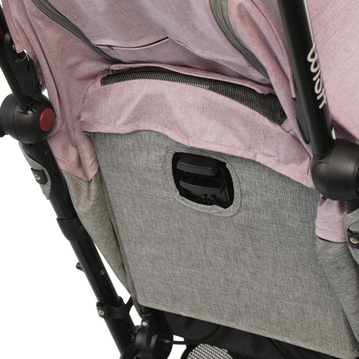 КОЛЯСКА ДЕТСКАЯ ME 1058 WISH PINK GRAY Розвая