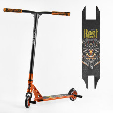 Самокат трюковый 53880 Best Scooter (4) HIC-система, ПЕГИ, алюминиевый диск и дека, АНОДИРОВАННАЯ ПОКРАСКА, колёса PU, d=110мм, ширина руля - 60 см 