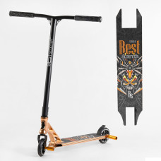 Самокат трюковый 55084 Best Scooter (4) HIC-система, ПЕГИ, алюминиевый диск и дека, АНОДИРОВАННАЯ ПОКРАСКА, колёса PU, d=110мм, ширина руля - 60 см 