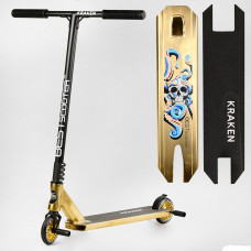 Самокат трюковый KR-93091 Best Scooter (4) "Kraken" HIC-система, ПЕГИ, алюминиевый диск и дека, АНОДИРОВАННЫЙ, колёса PU 110мм, ширина руля 58 см 