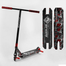 Самокат трюковый Best Scooter BS-99622 (4) HIC-система, ПЕГИ, алюминиевый диск и дека с ПРИНТОМ, колёса PU, d=110мм, ширина руля - 60 см, в коробке 