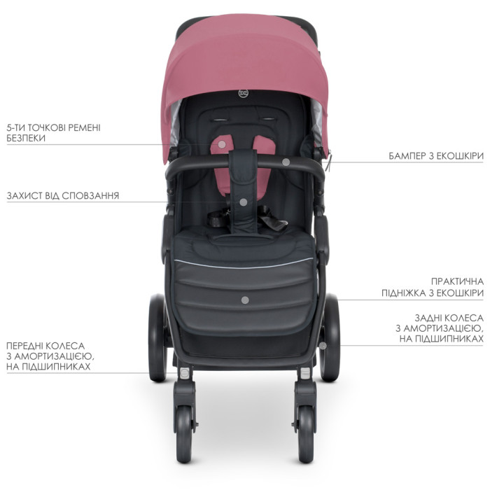 Коляска дитяча ME 1053N DYNAMIC PRO Rose