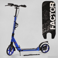 Самокат алюмінієвий Best Scooter BS-72725  "Factor", ручне дискове гальмо, діаметр PU коліс - 200мм, 2 амортизатори, підсклянник, в коробці 