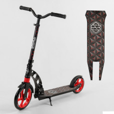 Самокат двоколісний "Best Scooter" 61711 колеса PU, d переднього колеса - 230мм, d заднього колеса - 180мм, 1 амортизатор, в коробці 