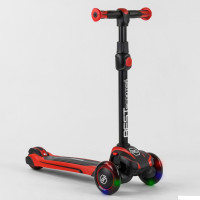 Самокат триколісний Best Scooter MX-40901 MAX алюмінієве кермо, 3 колеса PU зі світлом, d = 12 см 