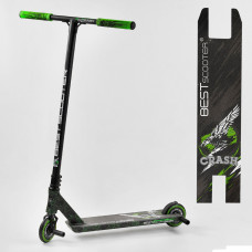 Самокат трюковий 41747 Best Scooter  "CRASH" HIC-система, ПЕГІ, алюмінієвий диск і дека, колеса 110 мм PU, ширина керма - 57 см, в коробці 