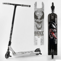 Самокат трюковий 65030 Best Scooter  "SIMBIOTE" HIC-система, ПЕГИ, алюмінієвий диск і дека, колеса 120 мм PU, ширина керма - 57 см, в коробці 