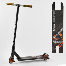 Самокат трюковий 65640 Best Scooter  "CRASH" HIC-система, ПЕГИ, алюмінієвий диск і дека, колеса 110 мм PU, ширина керма - 57 см, в коробці 