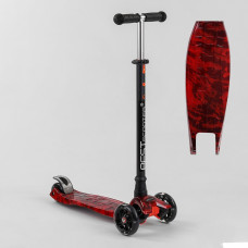 Самокат A 25775 / 779-1533 "Best Scooter"  4 колеса PU, СВІТЛО, трубка керма алюмінієва, d передніх коліс = 12 см, d задніх коліс = 8 см, в коробці 