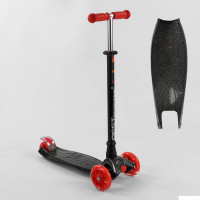 Самокат A 25772 /779-1524 "Best Scooter"  4 колеса PU, СВІТЛО, трубка керма алюмінієва, d передніх коліс = 12 см, d задніх коліс = 8 см, в коробці 