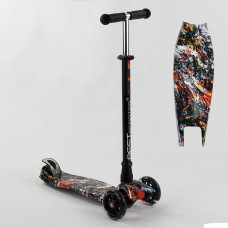 Самокат A 25779 /779-1542 "Best Scooter"  4 колеса PU, СВІТЛО, трубка керма алюмінієва, d передніх коліс = 12 см, d задніх коліс = 8 см, в коробці 