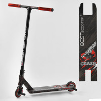 Самокат трюковий 67839 Best Scooter  "CRASH" HIC-система, ПЕГИ, алюмінієвий диск і дека, колеса 110 мм PU, ширина керма - 57 см, в коробці 