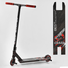 Самокат трюковий 67839 Best Scooter  "CRASH" HIC-система, ПЕГИ, алюмінієвий диск і дека, колеса 110 мм PU, ширина керма - 57 см, в коробці 