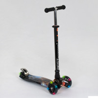 Самокат А 24662 / 779-1311 MAXI "Best Scooter"  пластмасовий, 4 колеса PU, СВІТЛО, трубка керма алюмінієва, d = 12см, в коробці 