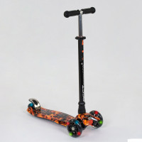 Самокат А 24661 / 779-1310 MAXI "Best Scooter"  пластмасовий, 4 колеса PU, СВІТЛО, трубка керма алюмінієва, d = 12см, в коробці 