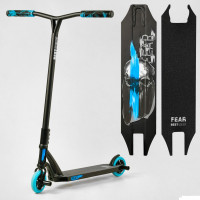 Самокат трюковий МТ-40488 Best Scooter  "FEAR", SCS-система, ПЕГИ, алюмінієвий диск та дека, колеса PU, d=115мм, ширина керма 58 см 