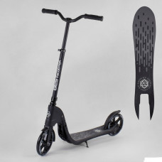 Самокат двоколісний 72378 "Best Scooter"  колір ЧОРНИЙ, колеса PU - 20 см, широке велосипедне кермо, новий зажим керма, в коробці 