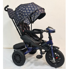Велосипед 3-х кол. 8066 / 208-23 BestTrike "Perfetto"  поворотне сидіння, колеса гумові надувні, кошик, фара музична, USB, Bluetooth, в коробці