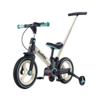 Велосипед-трансформер Best Trike BT-61514  колеса PU 12’’, батьківська ручка, з’ємні педалі, ручне гальмо, допоміжні бокові колеса, в коробці  