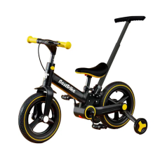 Велосипед-трансформер Best Trike BT-72033  колеса PU 12’’, батьківська ручка, з’ємні педалі, ручне гальмо, допоміжні бокові колеса, в коробці  