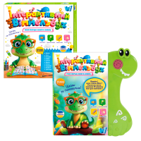 Книга Віммельбух 51822  "WToys", ОЗВУЧУВАННЯ УКР. МОВОЮ, 19 тем, казки, пісні, загадки, скоромовки, сенсорні кнопки, маркер “пиши-витирай”, в коробці