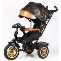 Велосипед 3-х кол. 8066 / 515-09 BestTrike "Perfetto" (1) поворотне сидіння, колеса гумові надувні, кошик, фара музична, USB, Bluetooth, в коробці 