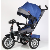 Велосипед 3-х кол. 8066 / 608-70 BestTrike "Perfetto" (1) поворотне сидіння, колеса гумові надувні, кошик, фара музична, USB, Bluetooth, в коробці 