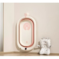Ванночка дитяча складна Bimbo 9326-17  розмір 76х47*21см, клапан зливу, розкладні ніжки, електронний датчик температури, матрац, в коробці 