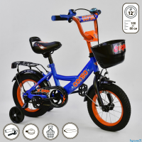 Велосипед 12" дюймов 2-х колёсный G-12108 "CORSO"
